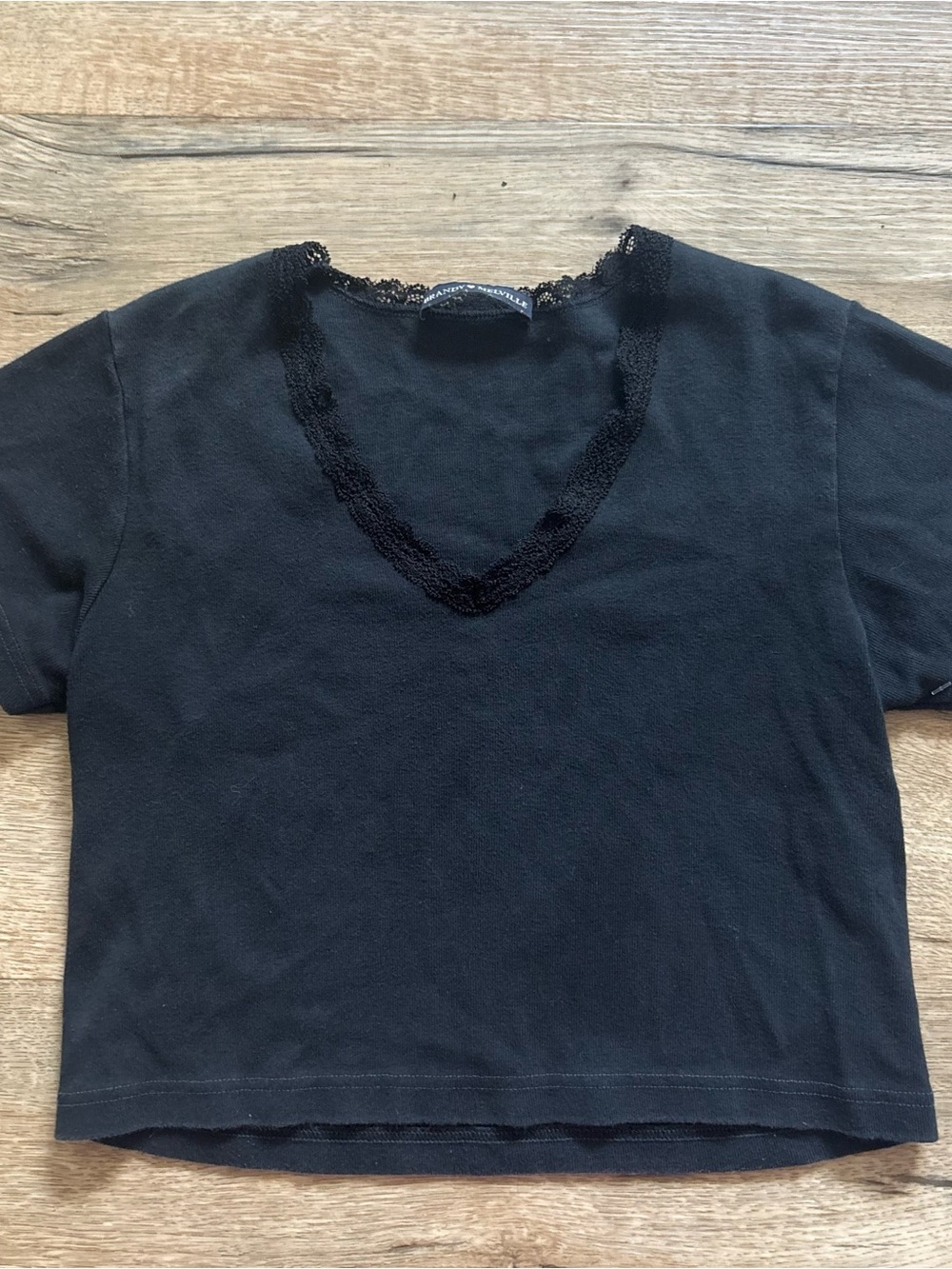 Brandy Melville Lace Trim Crop Top